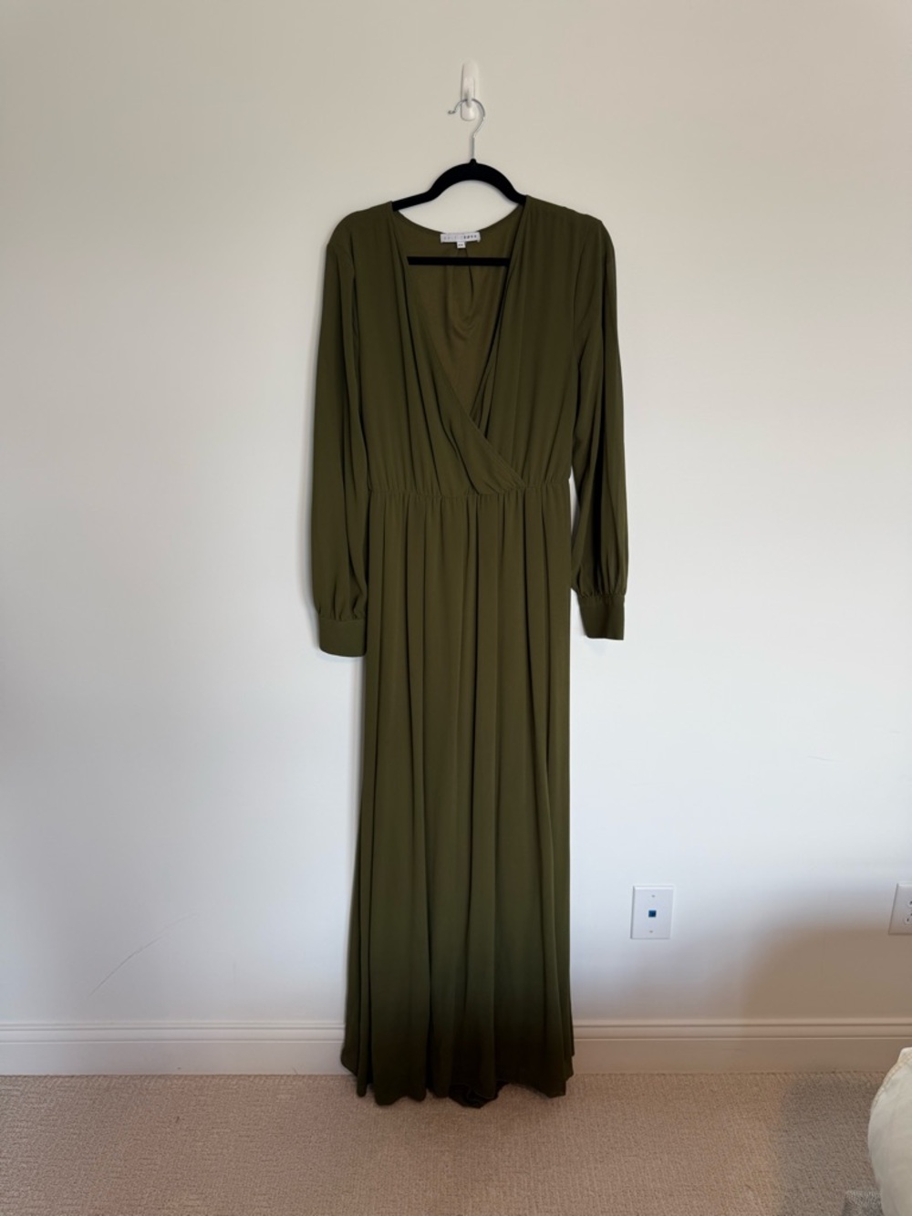 Baltic Born Olive Green Long Sleeve Maxi Dress